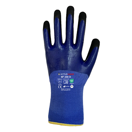 Activehand SF-234D Sandy Finish Nitril Kaplı 3/4 A Kesilmez Eldiven